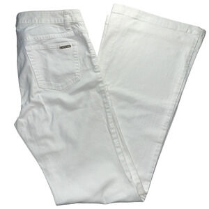 Michael Kors White Selma Flare Jeans Pant Size 6